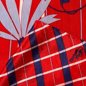 Monique Martin Vintage Red Silk Scarf